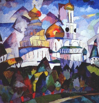 Abstracto famoso Painting - iglesias nueva jerusalén 1917 Aristarkh Vasilevich Lentulov cubismo abstracto